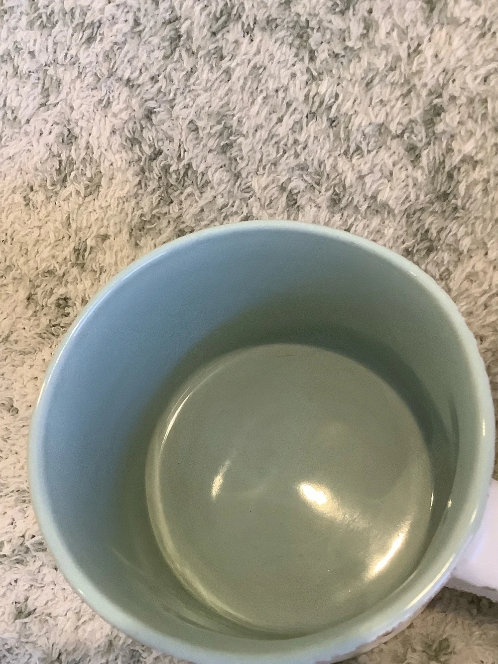 White Tropical Ceramic Mug with Green Monstera Leaf  RS 16oz.